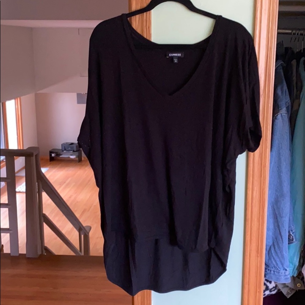 Plain black big t shirt